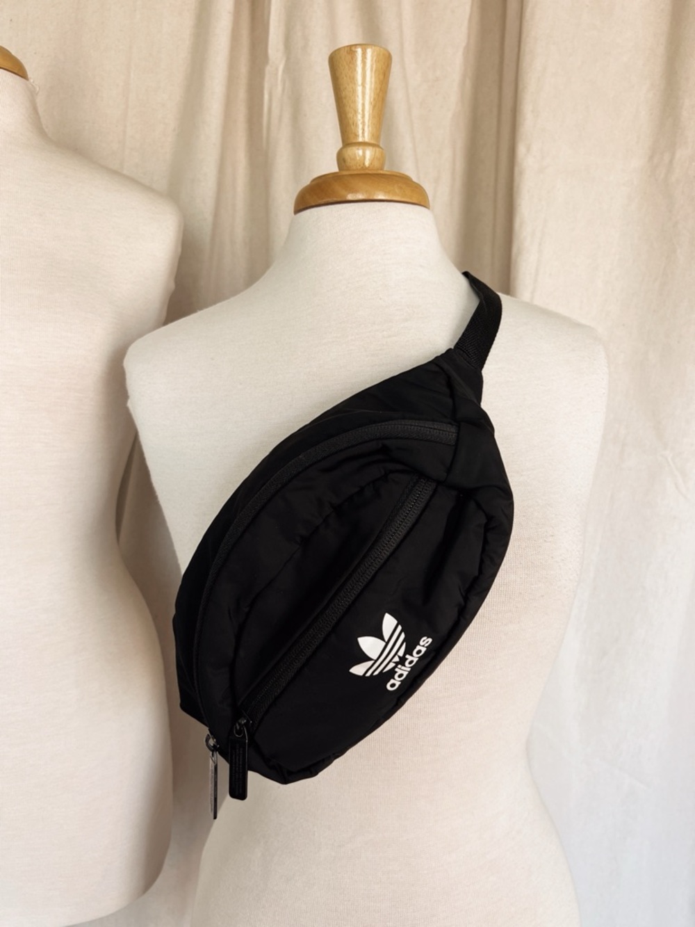 adidas Black Trefoil Crossbody Belt Bag